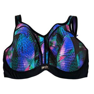 Panache Sport Womens Multi-Color High Impact Sports Bra Size 34FF Polyester/Elas